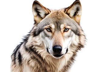 Fototapeta premium Apennine wolf animal on white background, AI Generated