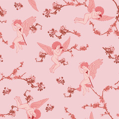 pink cubic seamless  pattern