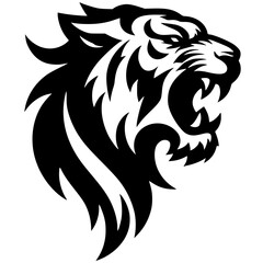Tiger sport logo silhouette