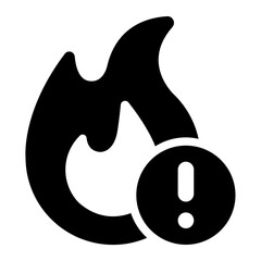 Flammable warning icon representing products with a fire hazard risk.