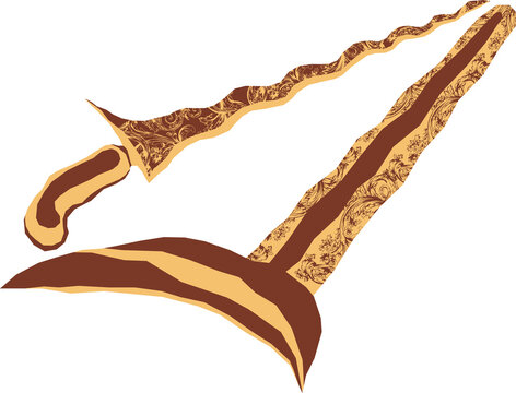 Illustration of Javanese Keris