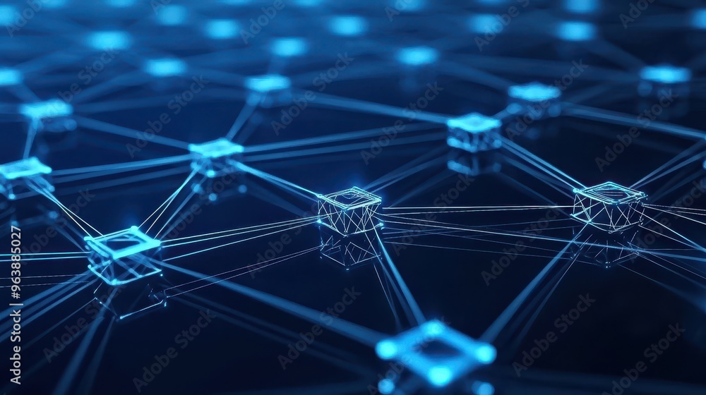 Aufkleber abstract network connection digital technology background