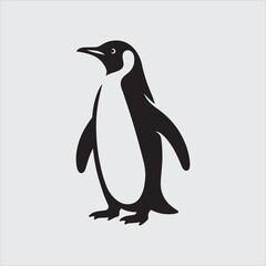 Penguin Logo icon Silhouette vector art illustration