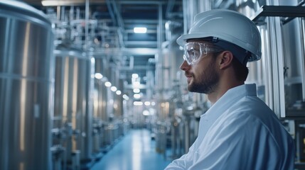 Engineers working in a large-scale hydrogen plant, monitoring energy output and efficiency