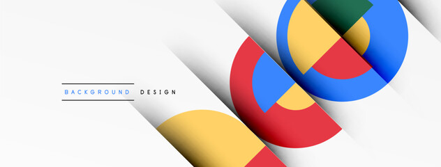 Modern geometrical abstract background - circles. Business or technology presentation design