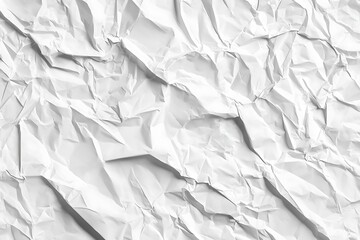 Obraz premium Crumpled White Paper Texture for Background and Design