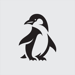 Fototapeta premium Penguin Logo icon Silhouette vector art illustration