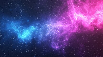 Fototapeta premium Cosmic Nebula Background with Stars Blue and Purple Galactic Landscape