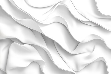 Obraz premium Elegant White Fabric Texture: Soft Waves and Creases