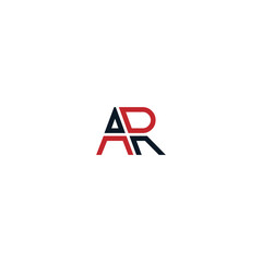 AR or RA awesome letter logo design. Abstract design with different colors illustration. Icon or monogram design.	
