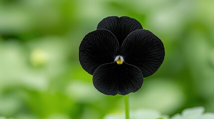Black Pansy Flower Closeup Macro Photography