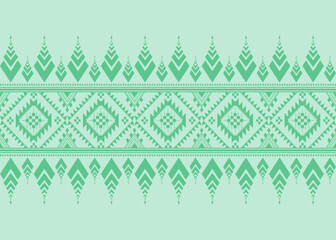 Geometric Ethnic pattern,vector, native
illustration design, on green background