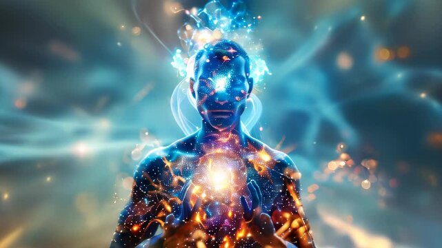 Exploring the connection between mind and universe through cosmic energy at dawn