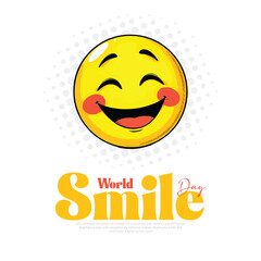 World Smile day Social media post banner template.
