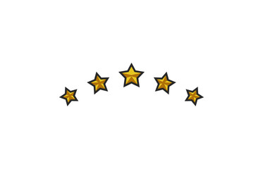 five Star vector icon isolated on white background