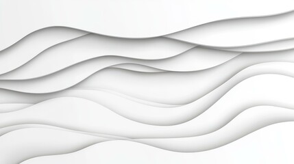 Stunning futuristic gray and white abstract background featuring shining wave lines, perfect for banners or wallpapers.