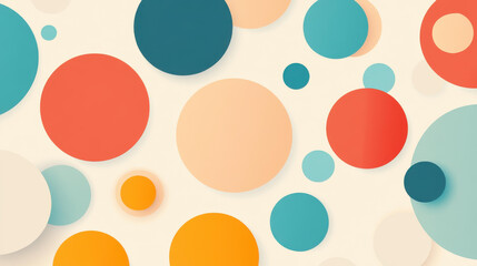 A vibrant and playful summer backdrop, featuring seamless circles in pastel hues, perfect for modern design projects.
