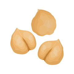 Vector Illustration Logo Clip art Raw Chickpeas isolated