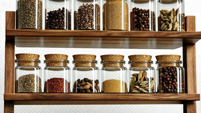 Organizing a spice rack with labeled jars for easy access in your kitchen