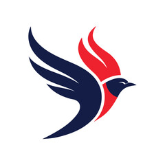 Gradient hummingbird logo design vector illustration