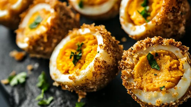 Discover how to make crispy stuffed eggs with flavorful spices and fresh herbs in a simple recipe for all occasions