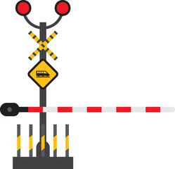 Railway Crossing Signal, Safety Crossing Sign, Cross Warning Sign