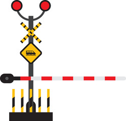 Railway Crossing Signal, Safety Crossing Sign, Cross Warning Sign