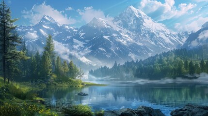 alps mountains on background