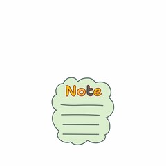 A cute Note Paper frame Quote gradient icon