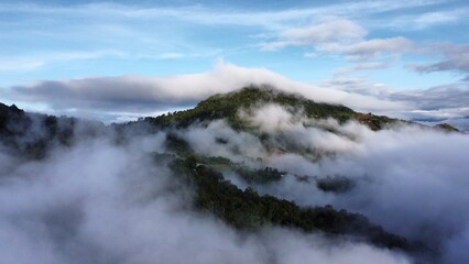 fog over the mountains