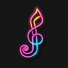 Fototapeta premium musical note modern music Sticker Design media vector illustration