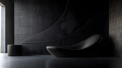 A Sleek and Modern Black Wallpaper with a Minimalist Design
