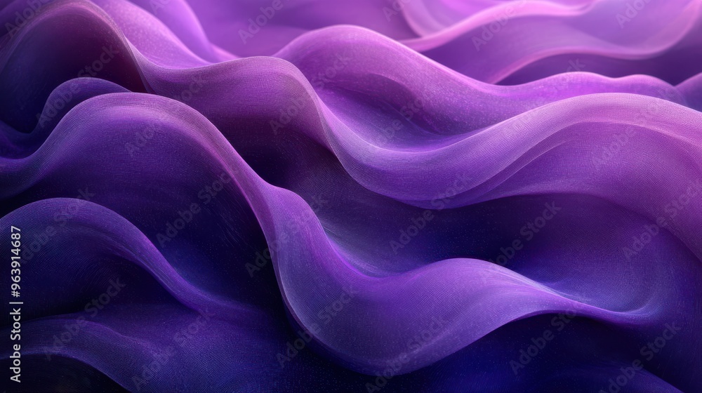 Poster digital abstract violet green backgroun3d with twiste3d lines wide horizontal wallpaper