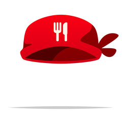 Chef bandana vector isolated illustration