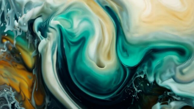 Exploring the beauty of swirling ocean waves with vibrant colors and intricate details