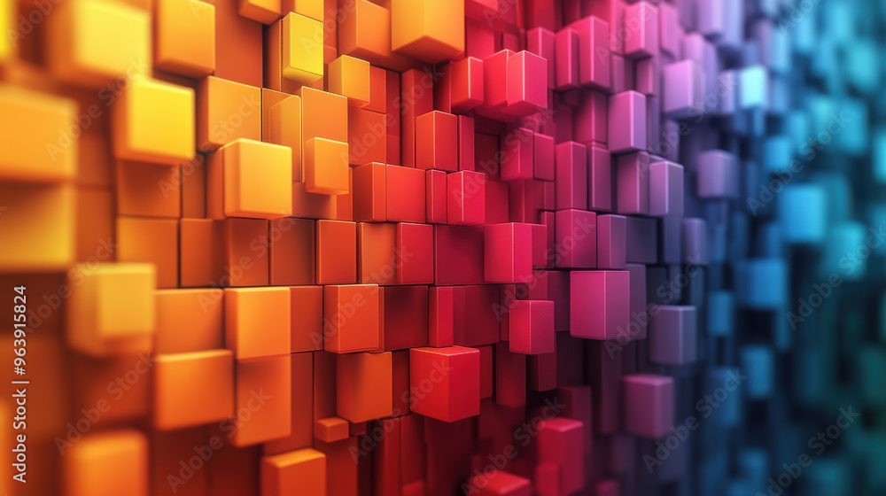 Poster looping 3d vertical abstract colorful background