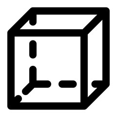 cube, squares, geometry, math, mathematic outline icon