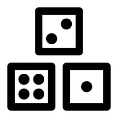 probability, dice, math, mathematic outline icon