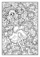 Line art printable for Halloween 