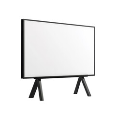 Blank TV Screen on Stand, Isolated