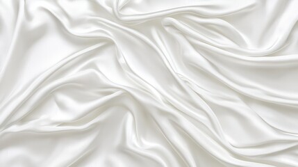 Naklejka premium Elegant White Silk Fabric Texture Background
