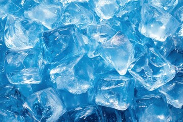 Obraz premium icecubes background,icecubes texture,icecubes wallpaper,ice helps to feel refreshed and cool water from the icecubes helps the water refresh your life and feel good.ice drinks for refreshment, ai