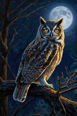 owl on a tree_ Generated by Ai