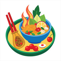 Thai Food Vector Illustration art