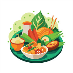 Thai Foods illustration vector art