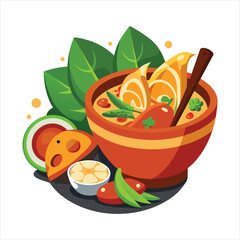 Thai Foods illustration vector art