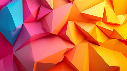 Abstract geometric background with bright, vibrant colors.