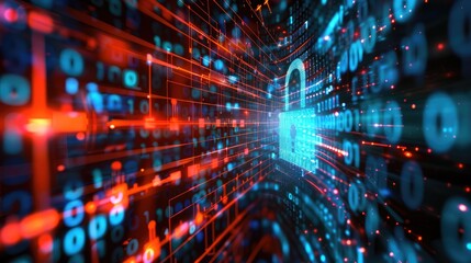 Obraz premium Secure Your Digital Future: An Abstract Representation of Cybersecurity