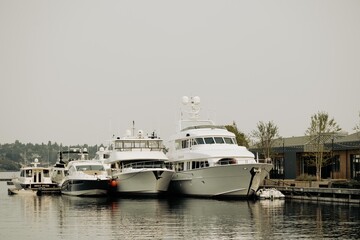 Obraz premium boats in the harbor