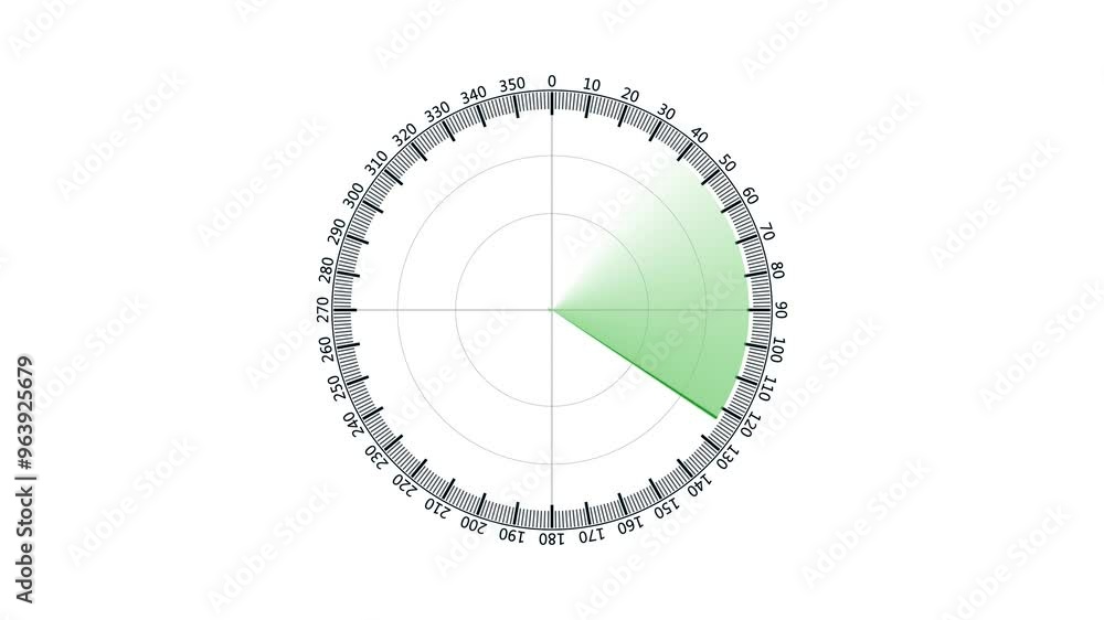 Poster radar signal transmitted . glow green background with navigation radar. animation on the moving navi